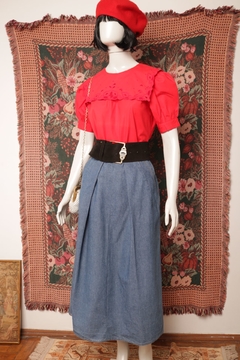 Blusa vintage bordada P/M - loja online