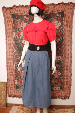 Blusa vintage bordada P/M - loja online