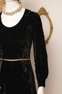 Vestido Morticia veludo P - comprar online