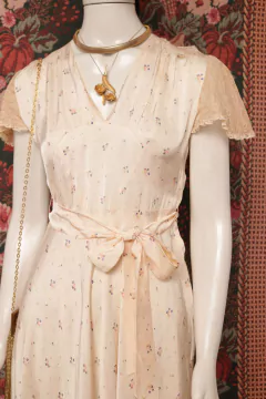 Vestido anos 50 de seda P - comprar online