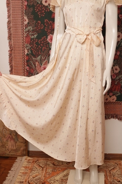 Vestido anos 50 de seda P - loja online
