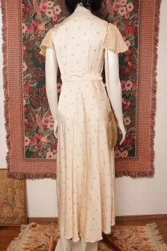 Imagem do Vestido anos 50 de seda P