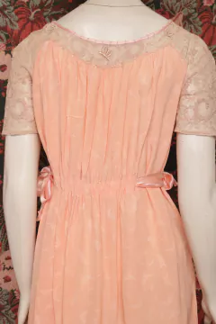 Vestido vintage de seda anos 50 P/M