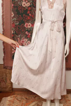 Imagem do Vestido vintage anos 50 de seda P