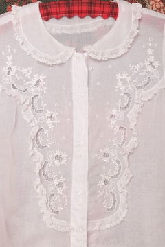 Blusa romântica vintage PP - Antonieta Brechó