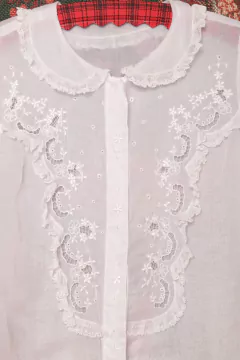 Blusa romântica vintage PP - Antonieta Brechó