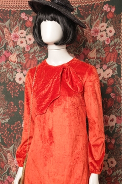 Vestido veludo vintage P/M - loja online