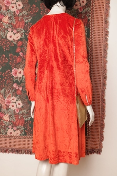 Vestido veludo vintage P/M - comprar online