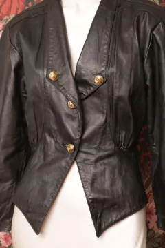 Jaqueta de couro vintage anos 80. P - loja online