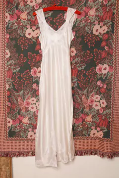 Slip dress vintage anos 50 P - Antonieta Brechó