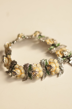 Bracelete vintage flores - loja online
