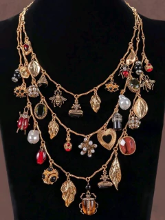 Colar Triplo charms - comprar online