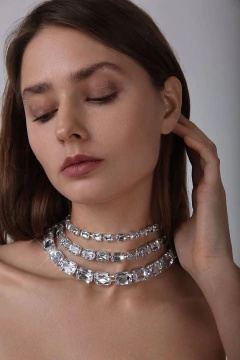 Colar Chocker triplo glam - comprar online