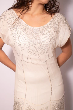 Vestido vintage de seda! P - Antonieta Brechó