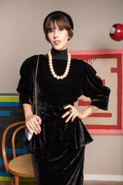 Vestido de veludo M - comprar online