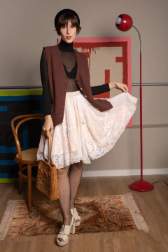 Saia vintage romantica P/M - comprar online