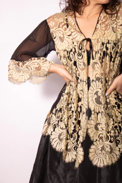 Blusa de seda vintage M - Antonieta Brechó