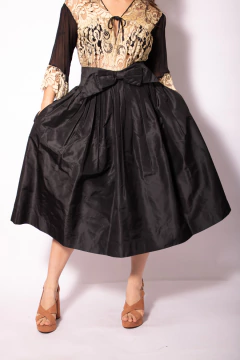 Saia vintage de seda laço P - comprar online