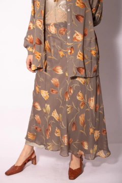 Conjunto vintage de seda M/G - Antonieta Brechó