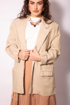Blazer vintage linho M - Antonieta Brechó