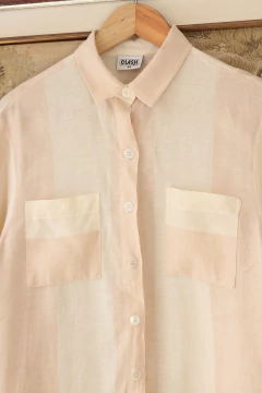 Chemise vintage de linho P/M - Antonieta Brechó