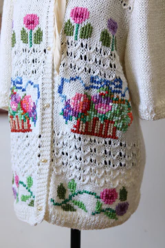 Tricô anos 80 feito à mão P/M na internet