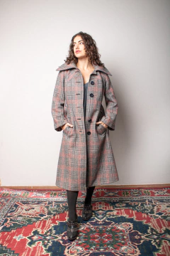 Trench coat vintage de lã P na internet