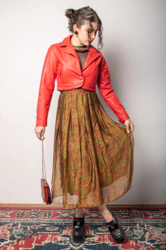 Saia vintage de seda P