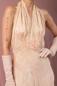 Slip dress anos 50 de seda P/M - comprar online