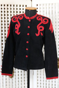 Casaco anos 80 de couro P - comprar online