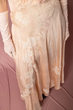 Slip dress anos 50 de seda P/M - loja online