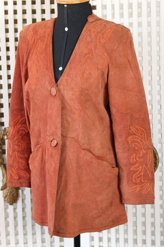 Blazer anos 80 de couro P/M