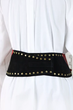 Cinto anos 80 de couro P/M - Antonieta Brechó