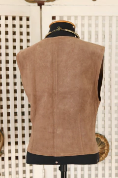 Colete anos 80 de couro P/M na internet