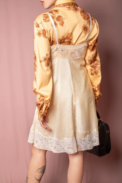 Slip dress anos 40 de seda P - loja online