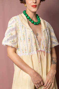 Conjunto anos 60 bordado P/M - loja online