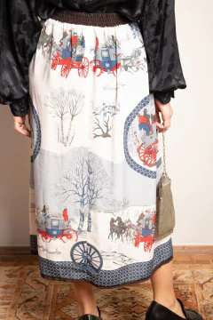 Saia vintage lenços P/M - loja online