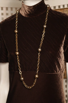 Colar vintage dourado - Antonieta Brechó