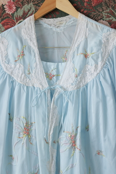 Conjunto anos 60 bordado M/G