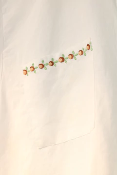 Camisa vintage de linho bordada P/M na internet