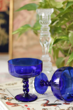 Par de antigas taças de vidro - Antonieta Brechó