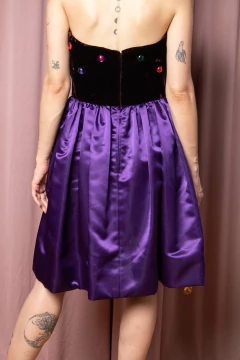 Vestido importado veludo e pedras P/M - comprar online