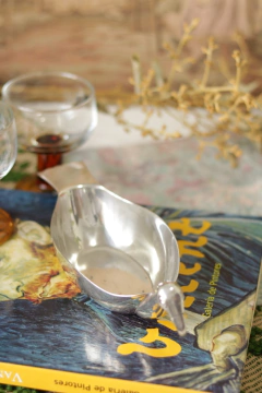 Pássaro vintage de metal prateado - Antonieta Brechó