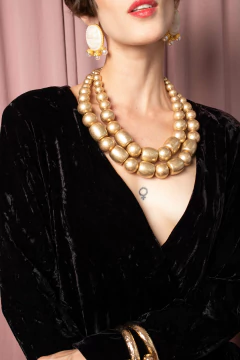 Colar diva dourado - loja online