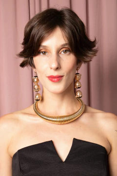 Brinco pêndulo dourado - comprar online