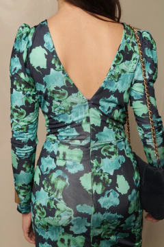 Vestido arrasador estampado P - Antonieta Brechó