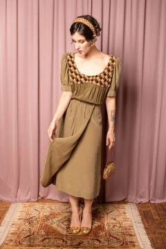 Vestido vintage de seda P/M