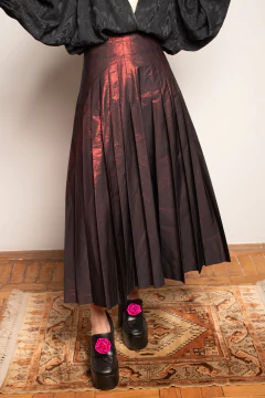 Saia vintage plissada - Antonieta Brechó