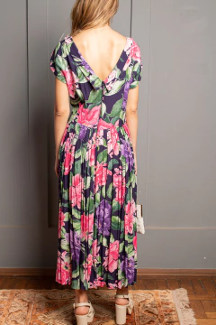 Vestido vintage estampado P/M - Antonieta Brechó