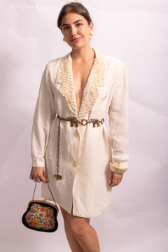 Blazer anos 80 bordado M - comprar online